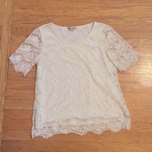 Cream Lace Shirt